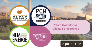 Partners supporting the European Society of Nematologists (ESN) 36th Symposium entitled, Potato Nematodes: Global perspectives, including PAPAS: Potatoes & Pests — Actionable Science Against Nematodes, PCN Action Scotland, and NEM-EMERGE, June 2, 2026, Egmond aan Zee, The Netherlands, esn2026.nl